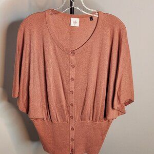 CAbi Rose Colored Dolman Sleeve Knit Top - Size Medium
